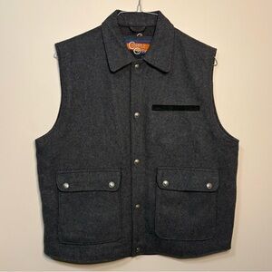 NWOT Grey Cripple Creek Mens Rancher Western Cowboy  Wool Snap Vest XXL